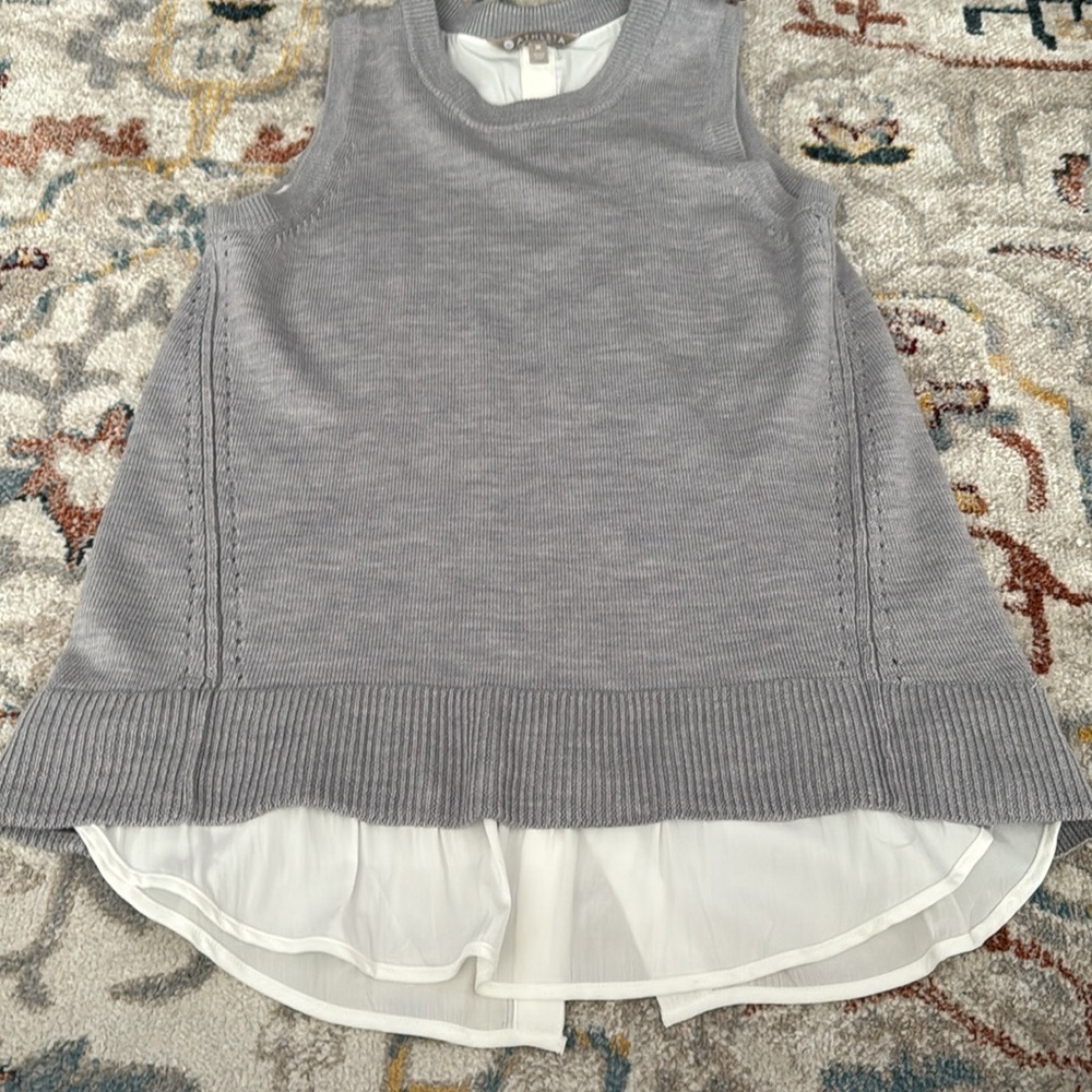 Athleta Itinerary Wool Sweater Tank Top Gray Size M - Picture 2 of 9